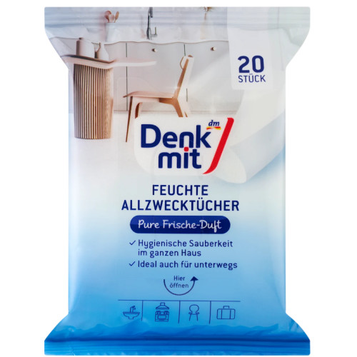 Універсальні вологі серветки Denkmit Universal Pure Fresh, 20 шт